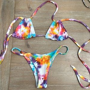Mora tie die reversible bikini